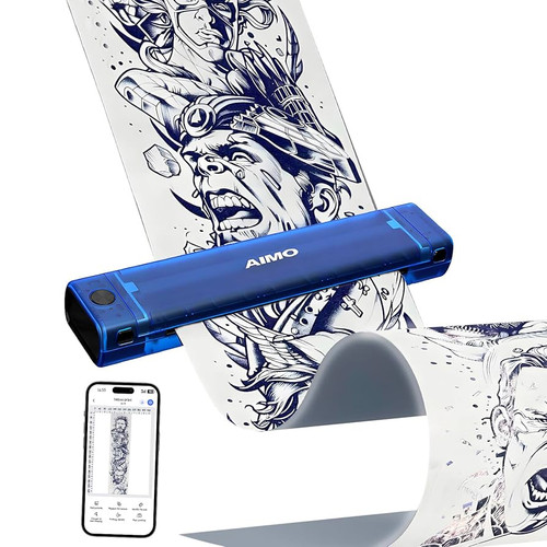 پرینتر بلوتوثی حرارتی تخصصی تتو آیمو بلو استنسیل